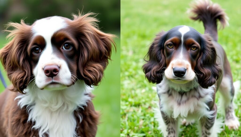 American and English Cocker Spaniel comparison