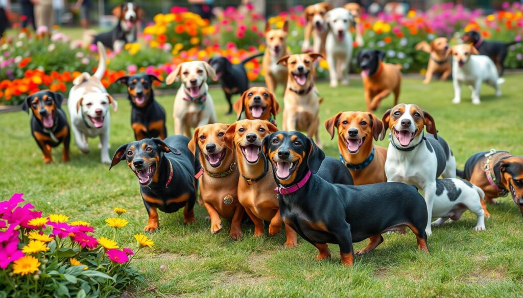 Dachshund interaction with other dogs
