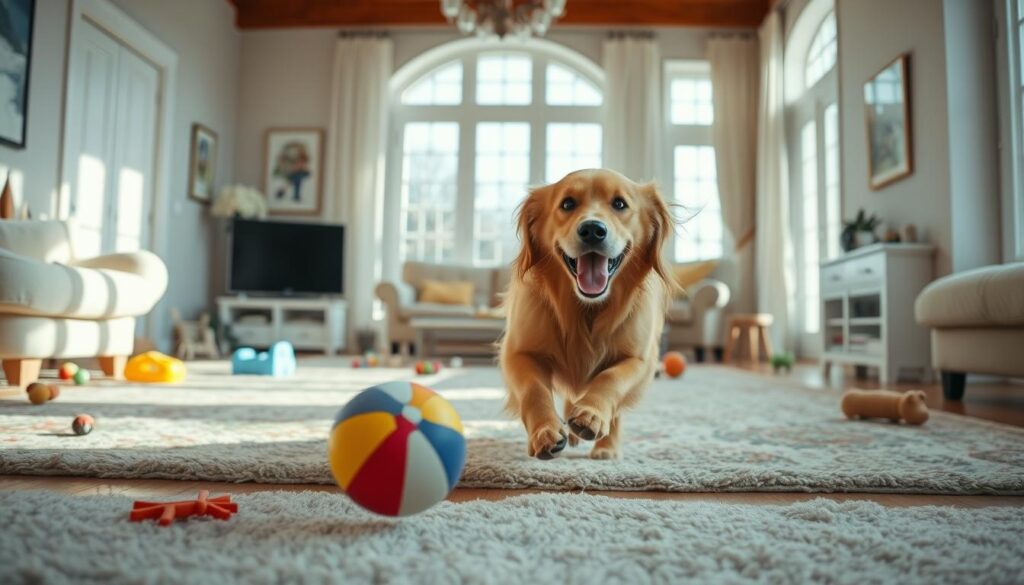 Indoor exercise for golden retrievers