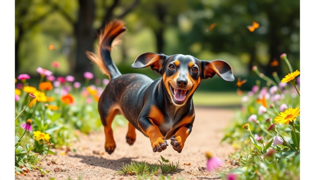 Lively dachshund personality
