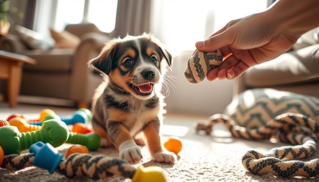 Puppy Chewing Redirection