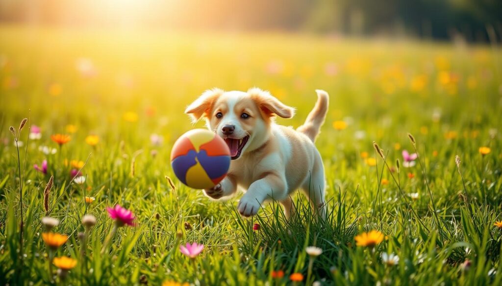 Puppy playing