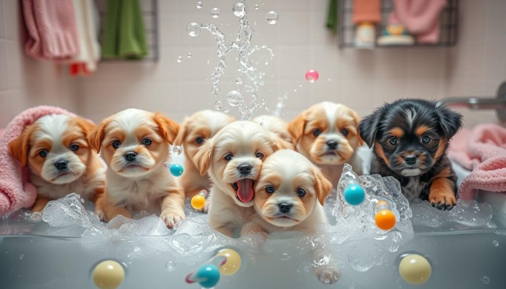 bathing puppies bathing puppies