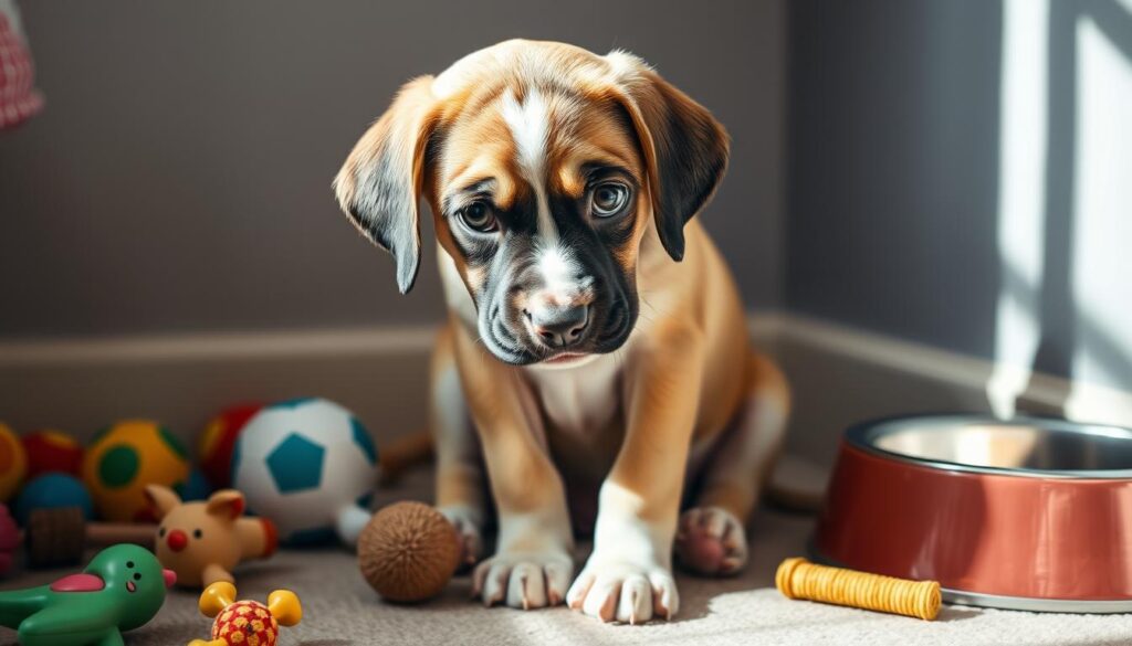 puppy anxiety symptoms