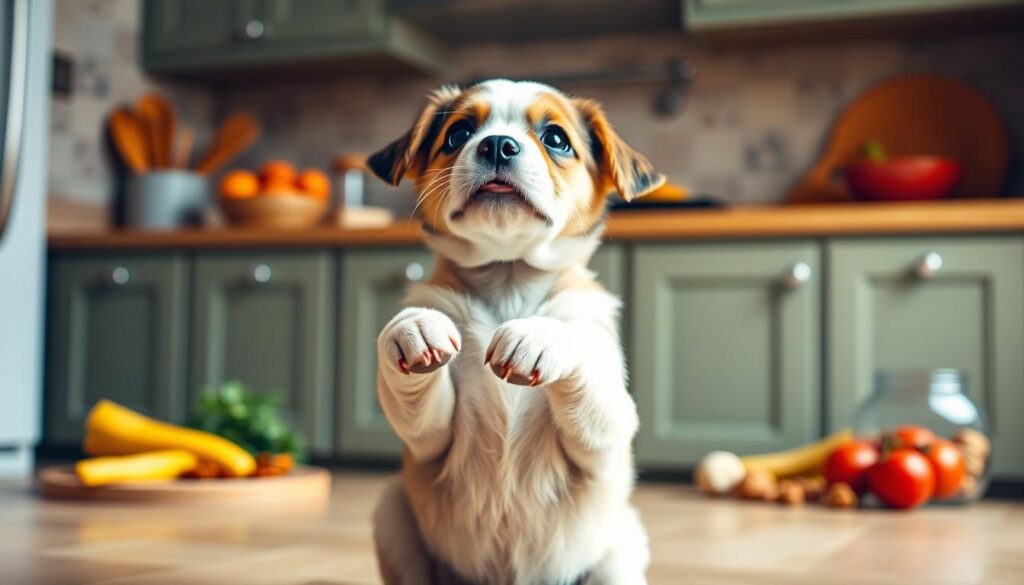 puppy begging