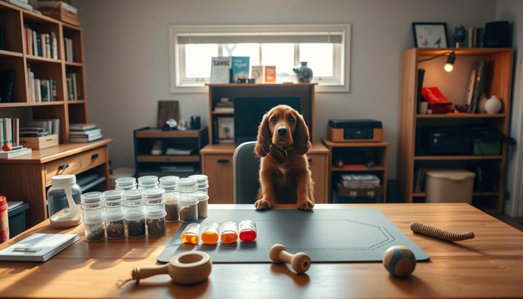 dog scent work setup