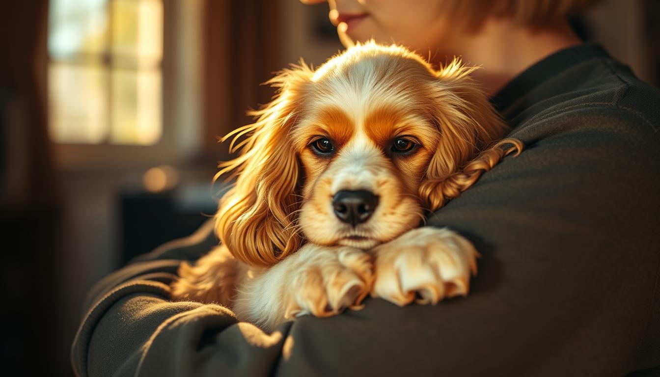 cocker spaniel cuddle time