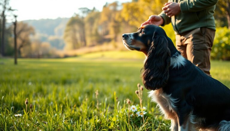 cocker spaniel bird chasing